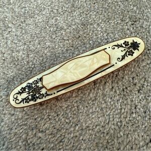 Antique Art Deco Celluloid Floral Design Nail Buffer